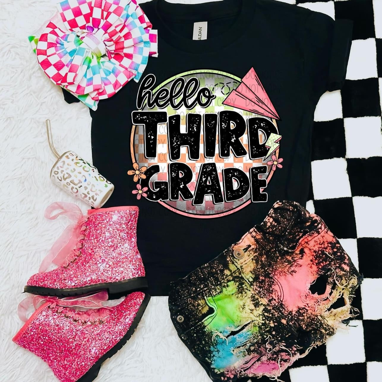 Hello School Grades with Paper Planes (Pink) Collection