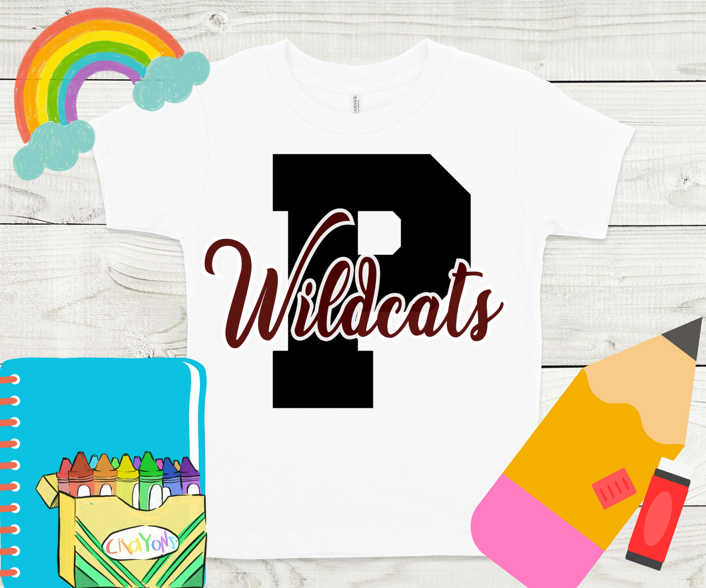 P is For Palestine Wildcats in Maroon