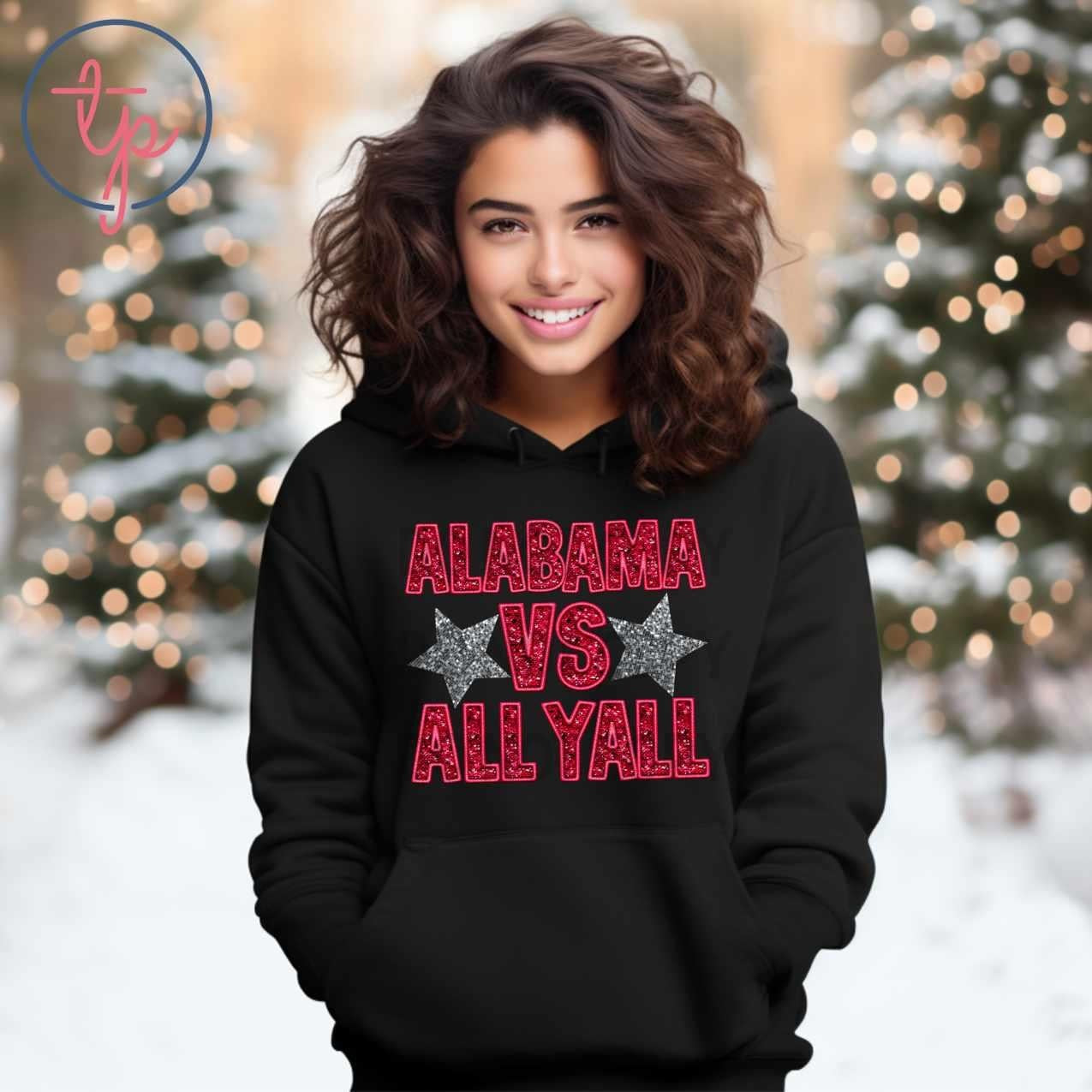 Faux Embroidery/Sequin Alabama VS All y'all