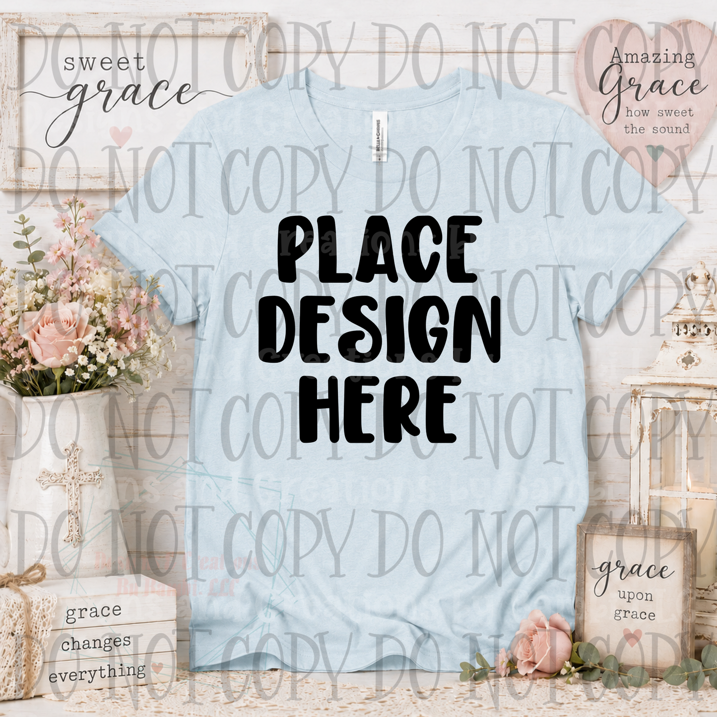 Sweet Grace Themed Apparel Mock Ups (Bella Canvas Brand Only)