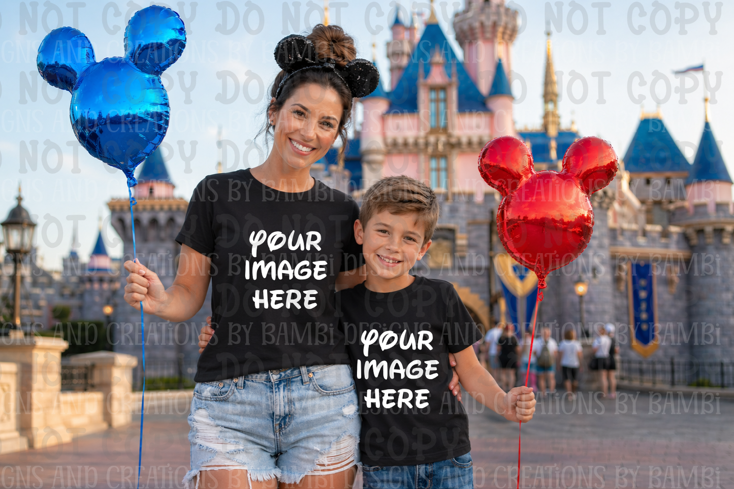 Disney Princess- Mommy and Me Gildan Apparel Mock Ups