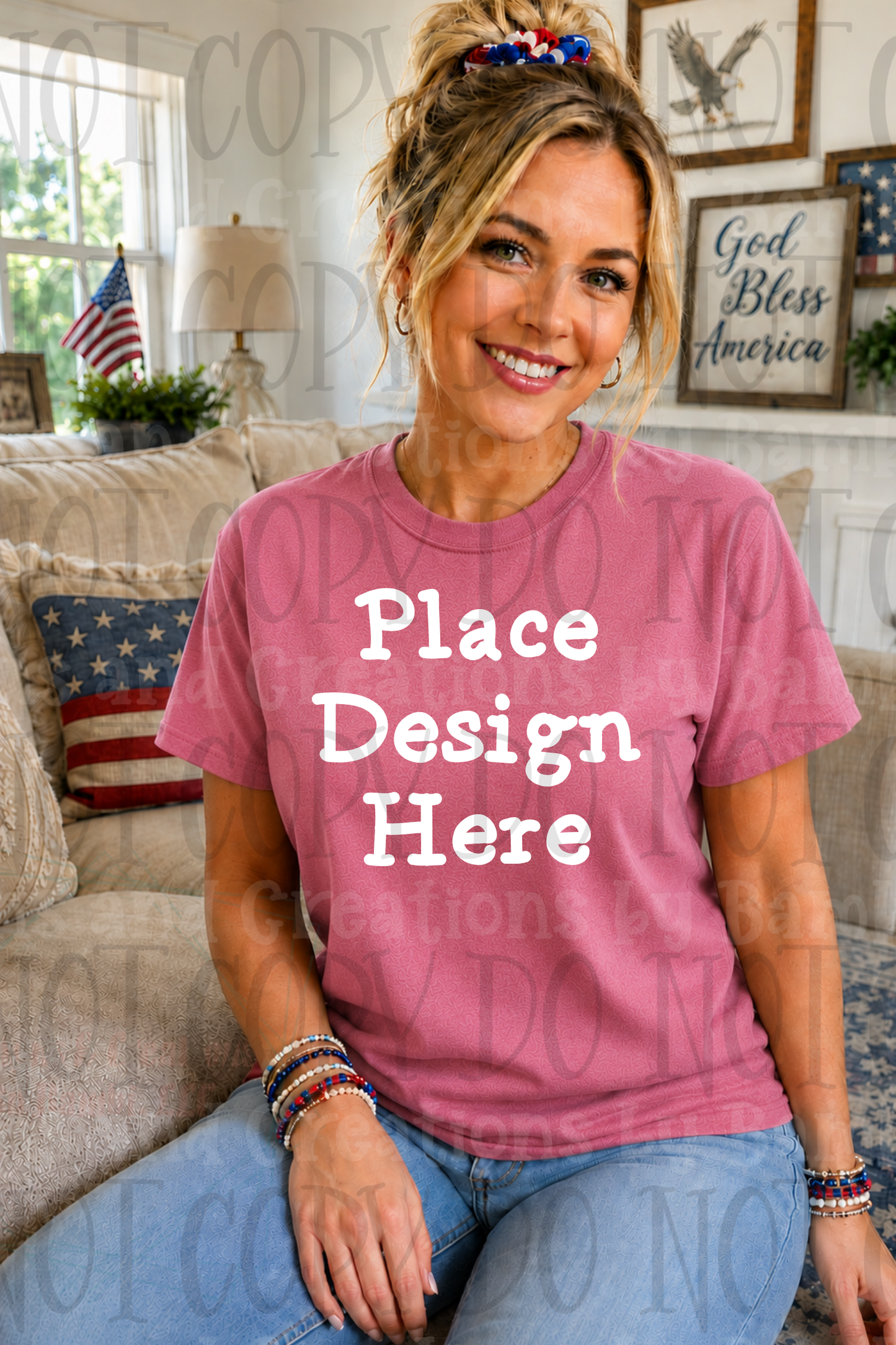 Variety of Patriotic Scenes and Theme Apparel Mock Ups (Various Brands)