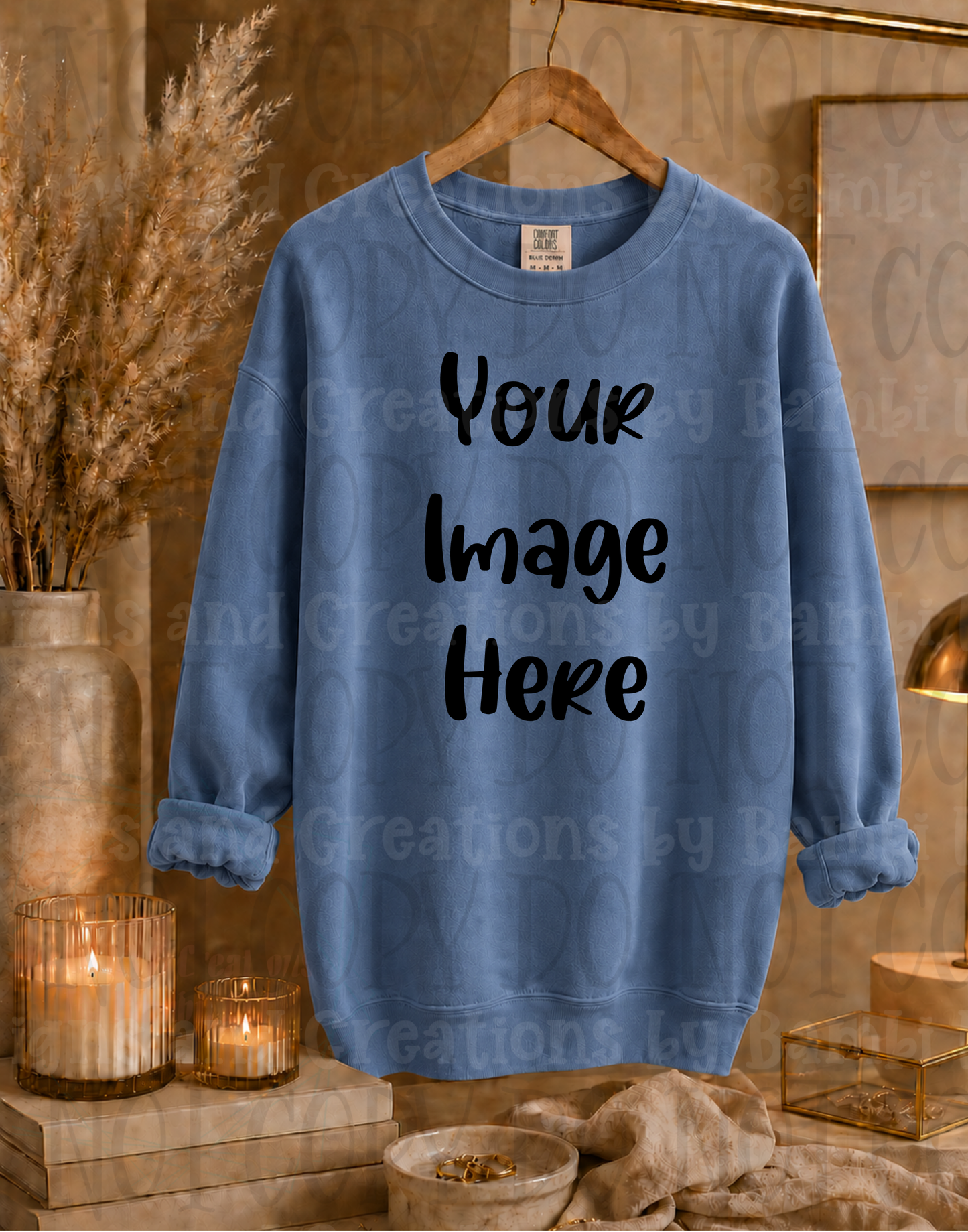 Elegant Boutique Hanging Sweatshirt Apparel Mock Ups (Gildan Brand)