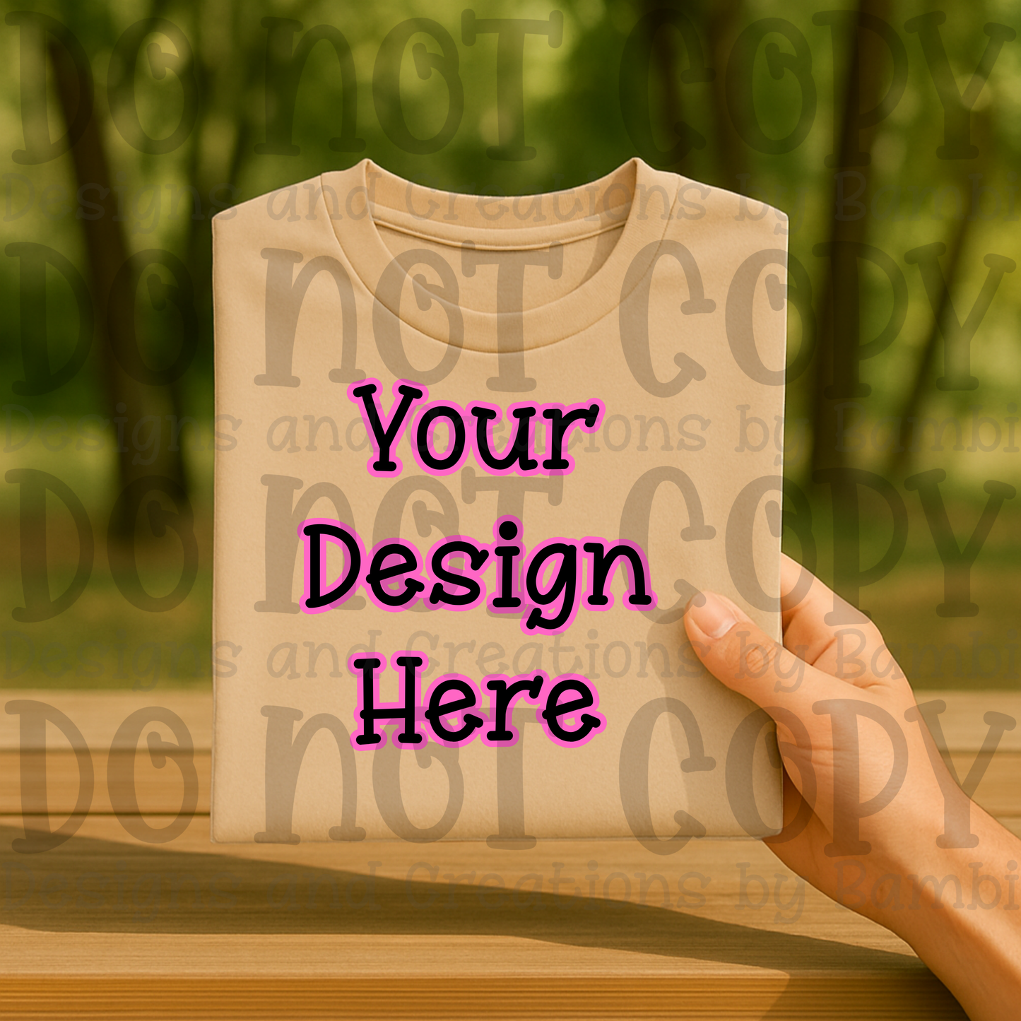 Lifestyle Holding Folded Tshirt Apparel Mock Ups