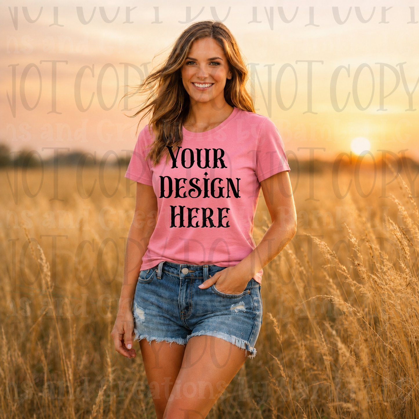 Western Mama in Fields Apparel Mock Ups (Bella Canvas, Comfort Colors, and Gildan Brands)