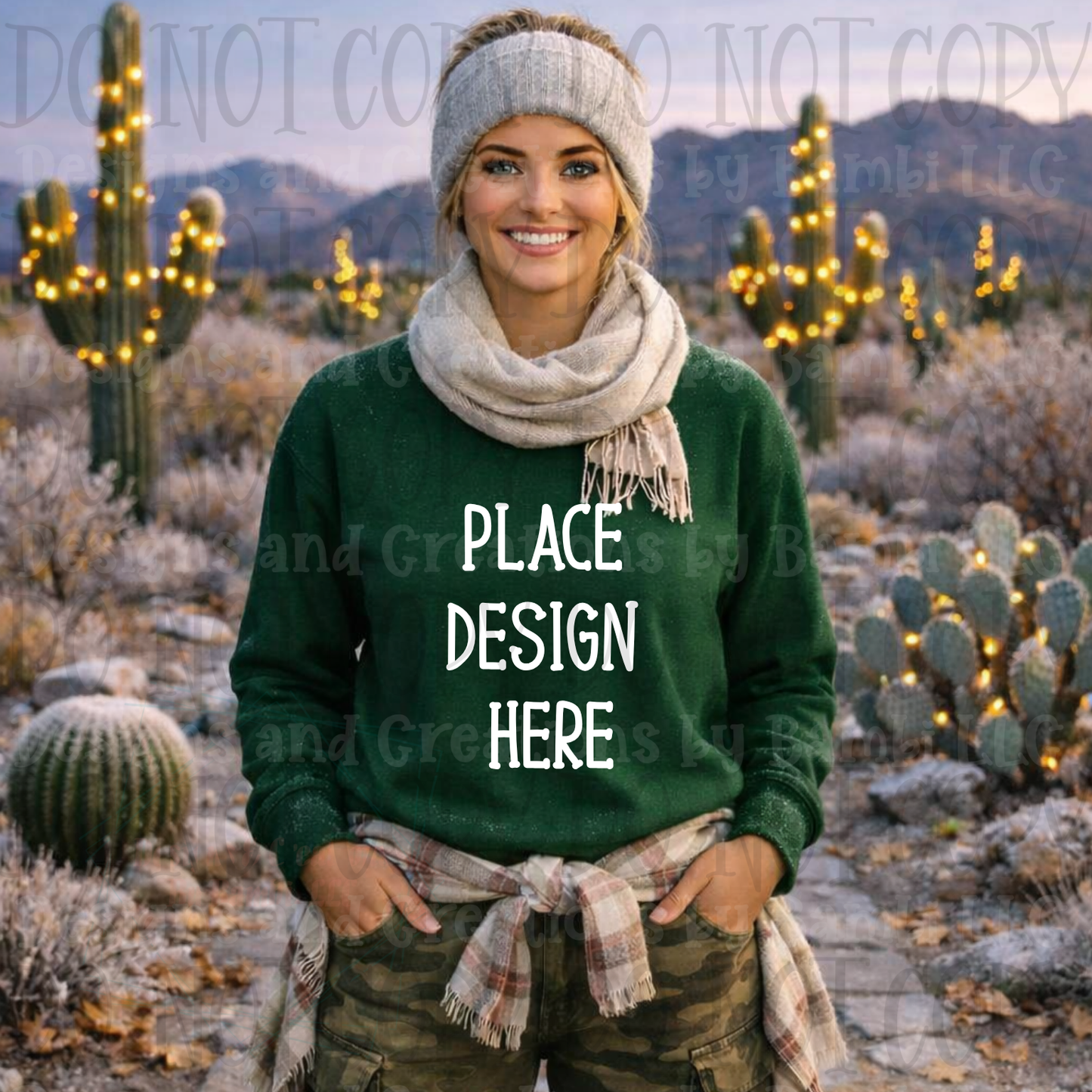 Desert Scene Apparel Mock Ups (Gildan Brand)