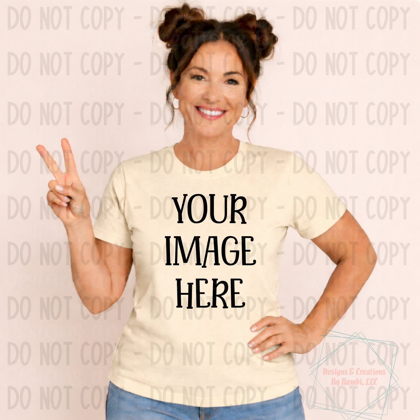 Generic Lifestyle with Peace Sign Gildan Apparel Mock Ups