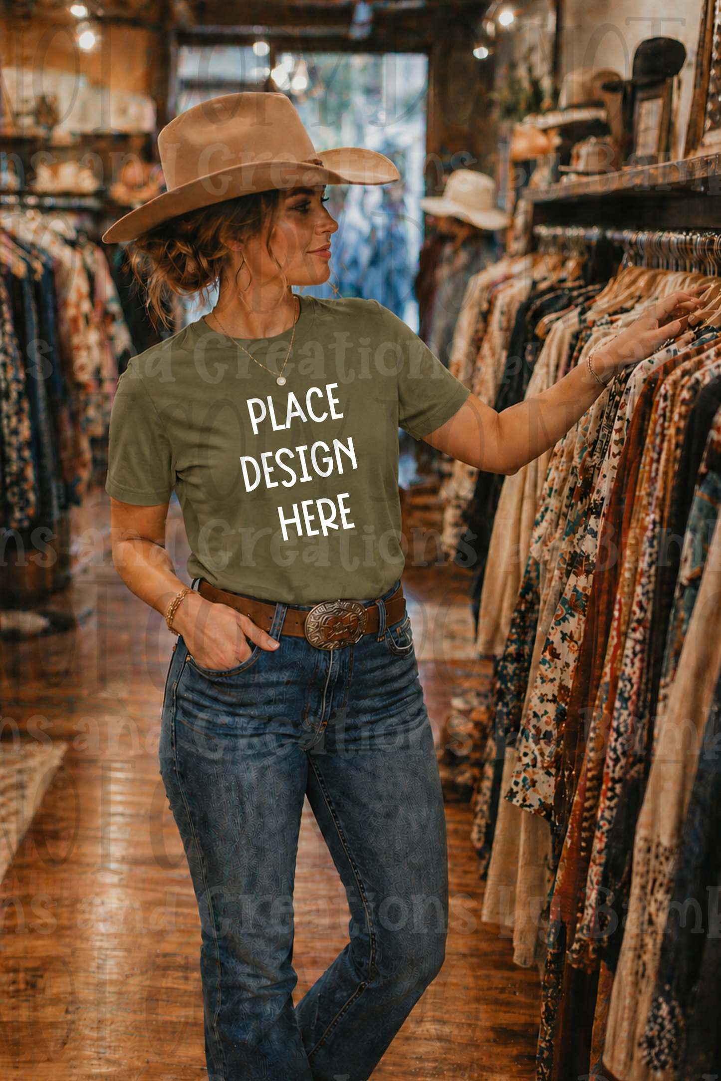 Western Mama Themed Apparel Mock Ups (Bella Canvas, Comfort Colors, and Gildan Brands)