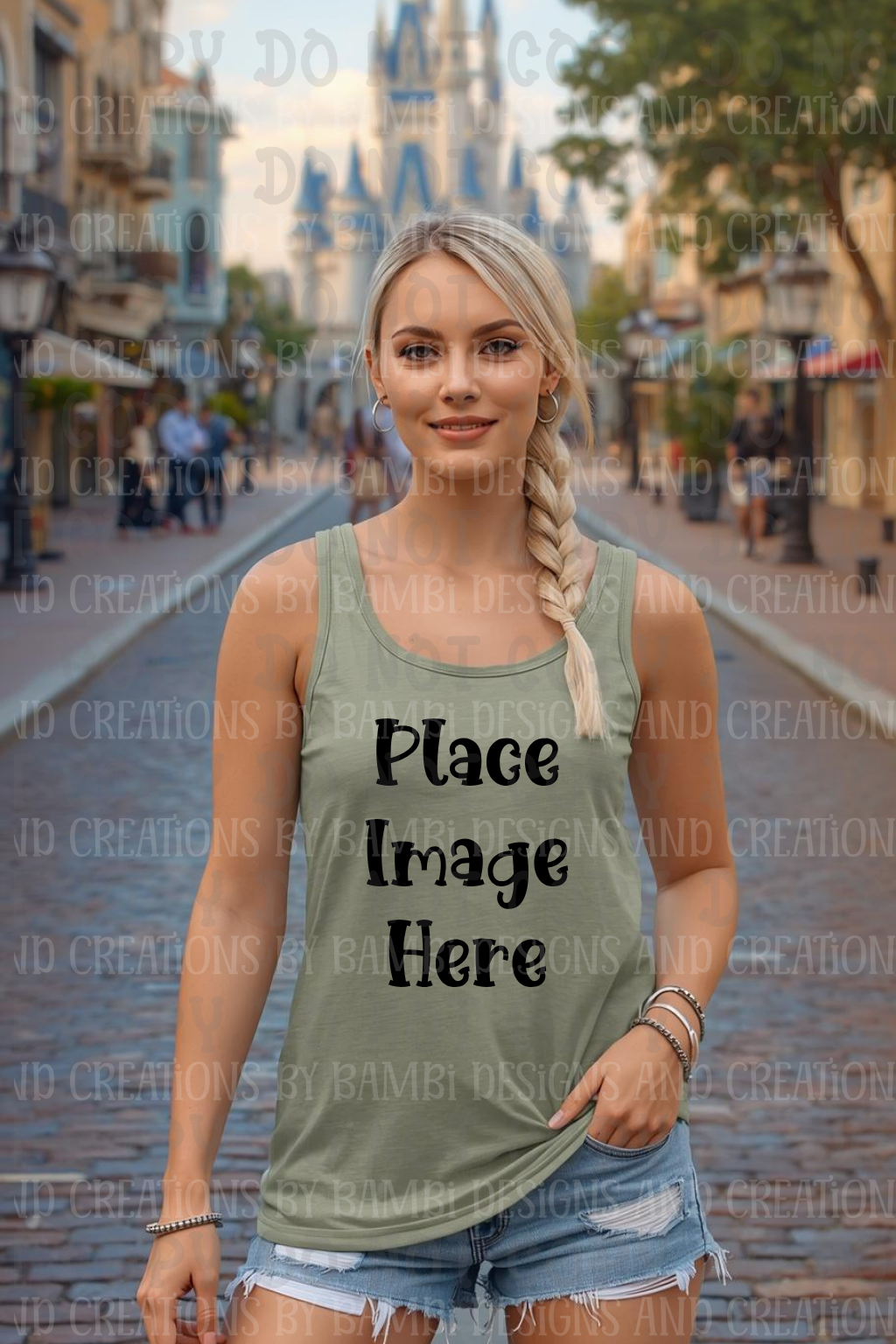 Variety of Theme Park Gildan Tank Top Apparel Mock Ups