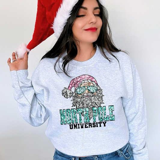 North Pole University in Faux Sequins
