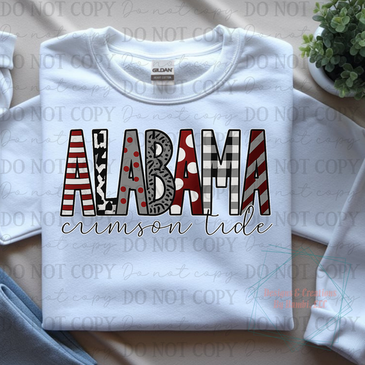Alabama in Multipatterns Crimson Tide