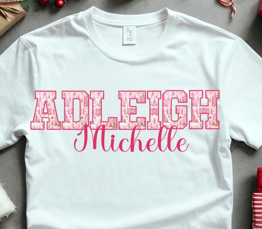 Personalized Pink Christmas Design