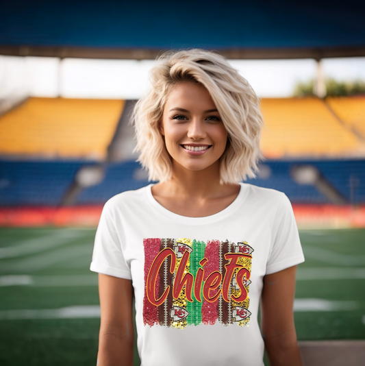 Another Chiefs With Football Field Brushstrokes