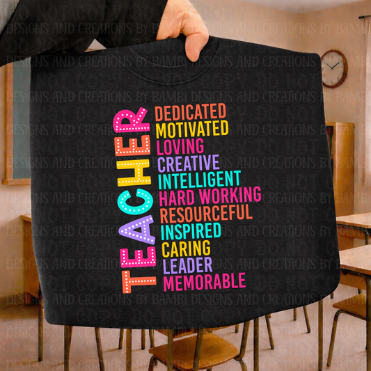 All Teacher Descriptions