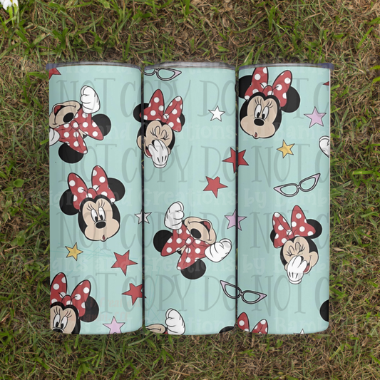 All The Faces of Minnie 20 oz Sublimation Tumbler