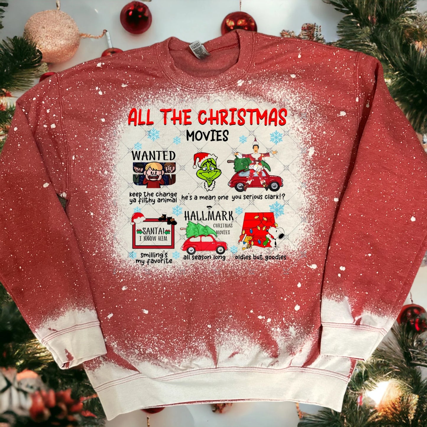 All The Christmas Bleached Sweatshirt