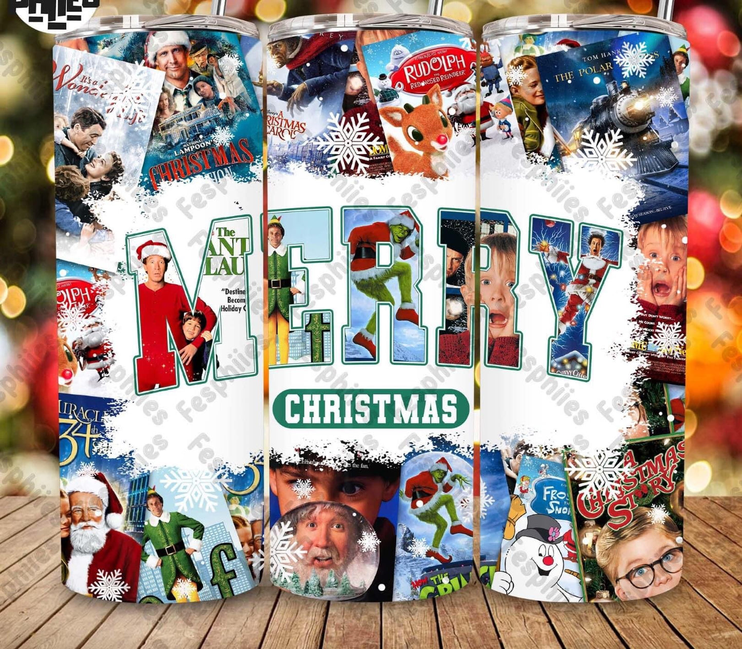 All the Christmas Movies Sublimation Tumbler