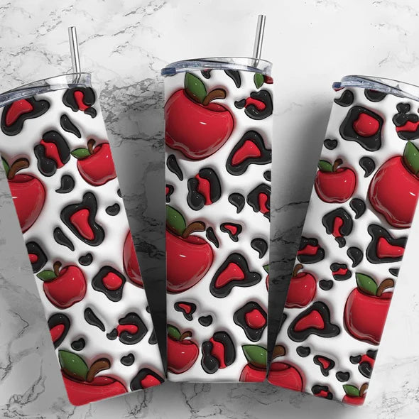 Apple for Teachers Inflated 20 oz Sublimation Tumbler