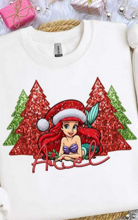 Ariel Faux Embroidery Christmas Trees