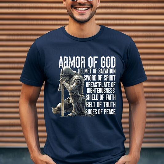 Armor of God Helmet of Salvation White Font