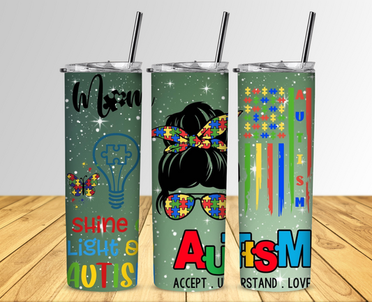 Autism Accept Understand Love Sublimation Tumbler