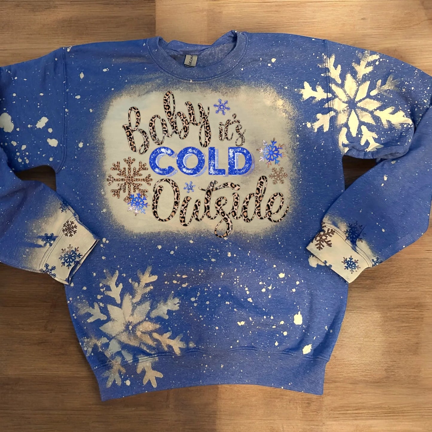 Baby It's Cold Outside Bleached Sweatshirt