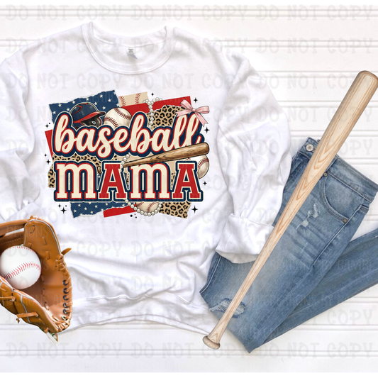 Baseball Mama with Splashes of Leopard
