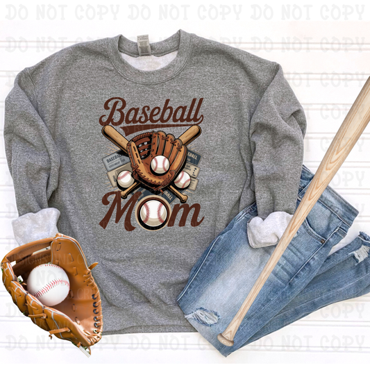 Baseball Mom Script Brown Font