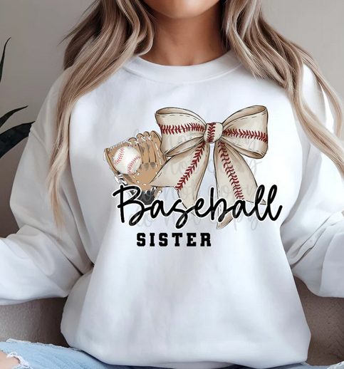 Baseball Sister Bow