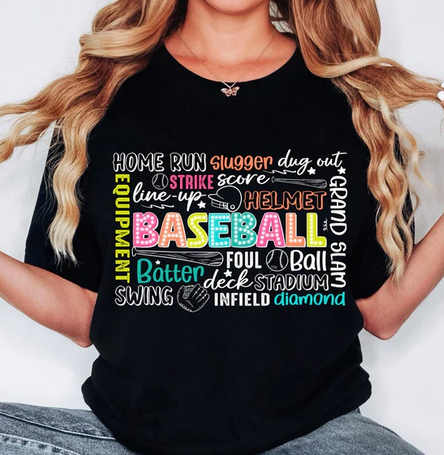 Baseball Subway Colorful And White Font