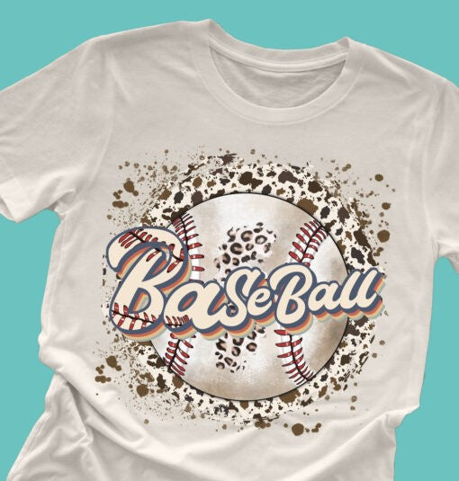 Baseball with Leopard Background