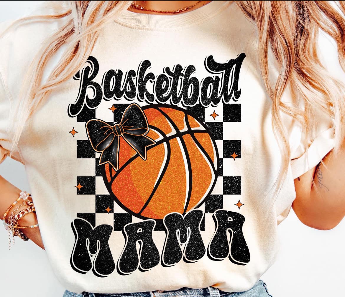 Basketball Mama with Black Bow