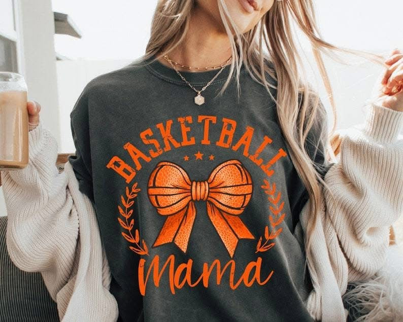 Basketball Mom in Orange