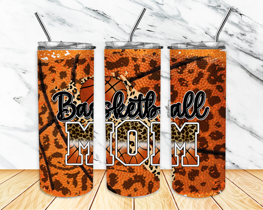 Basketball Mom With Basketball Sublimation Tumbler