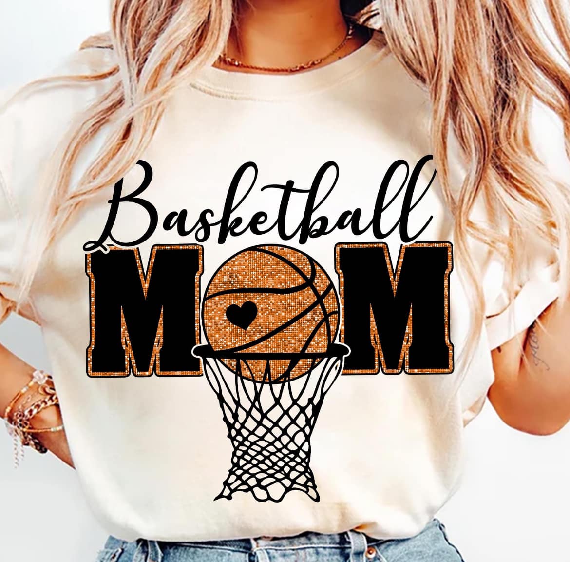 Basketball Mom with Goal