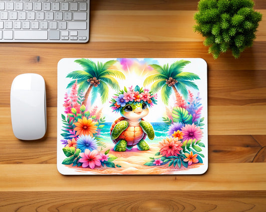Beachy Sea Turtle Mouse Pad