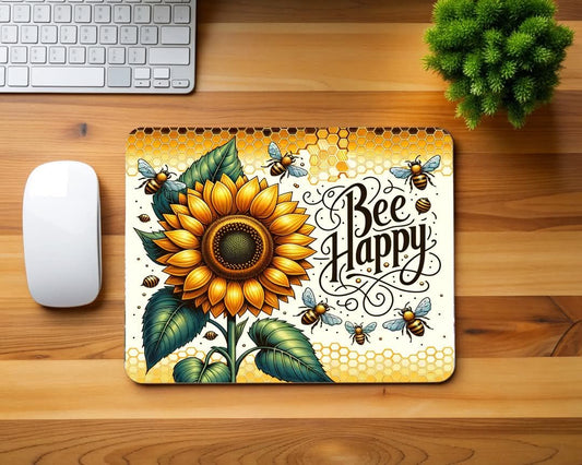 Bee Happy Mouse Pad