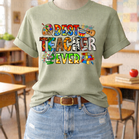 Best Teacher Ever Multi Fonts