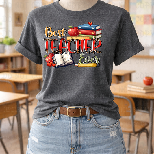 Best Teacher Ever in Red