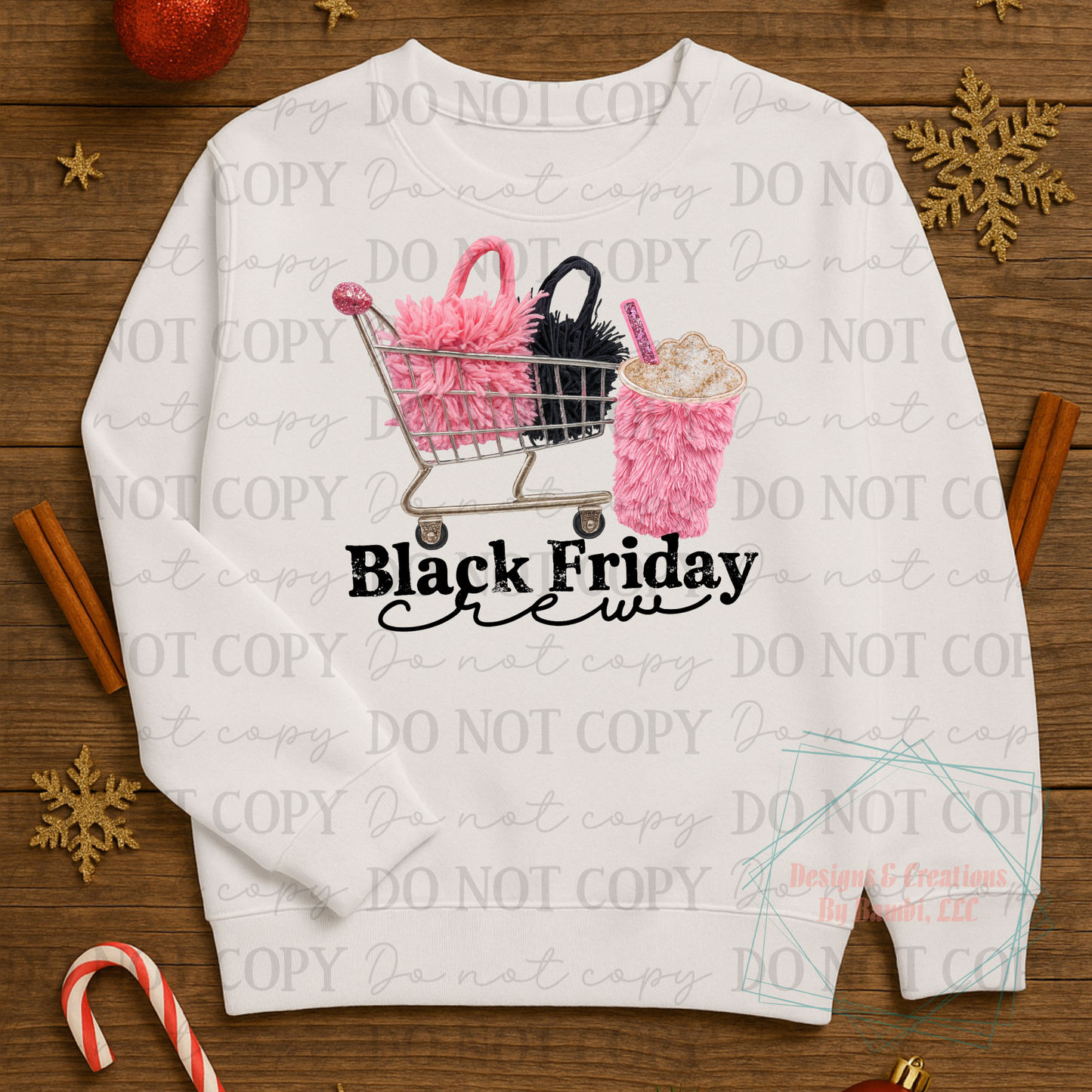 Black Friday Crew Faux Yarn