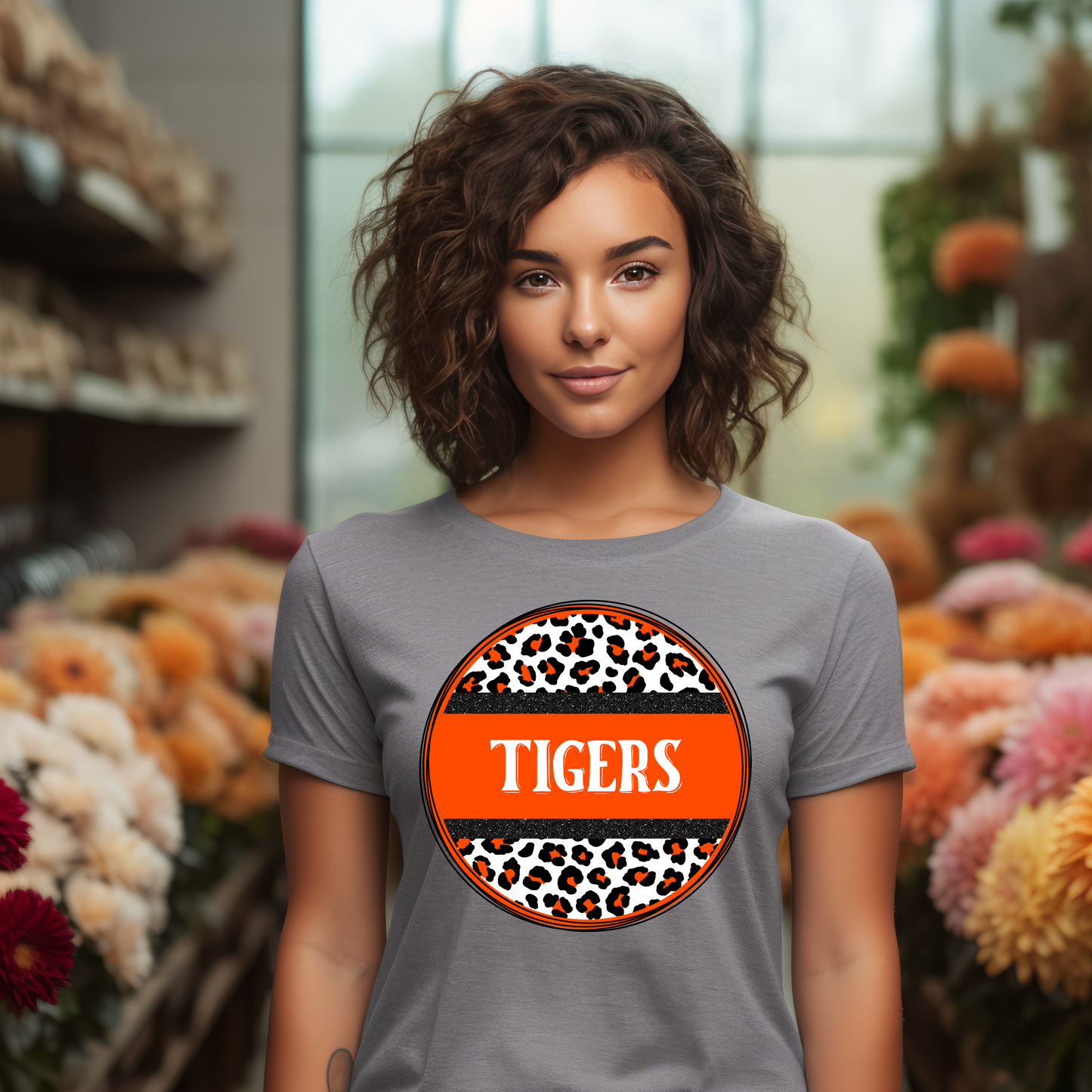 Black and Orange Leopard with Tigers