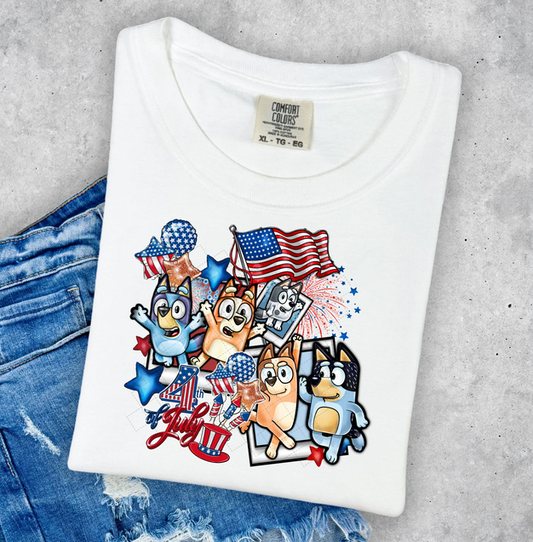 Blue Pup 4th of July
