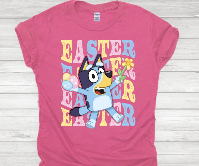 Blue Pup Easter Pastel Girl