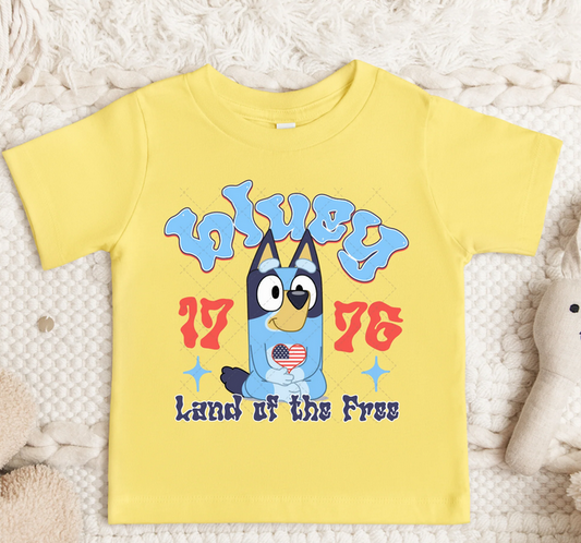 Blue Pup Land of The Free Retro