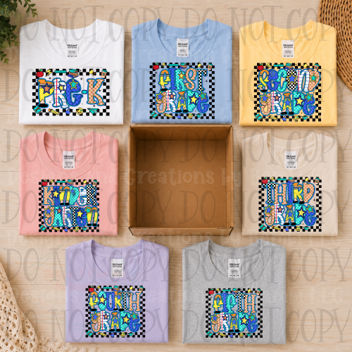 Blue and Black Checkered Grade School Collection