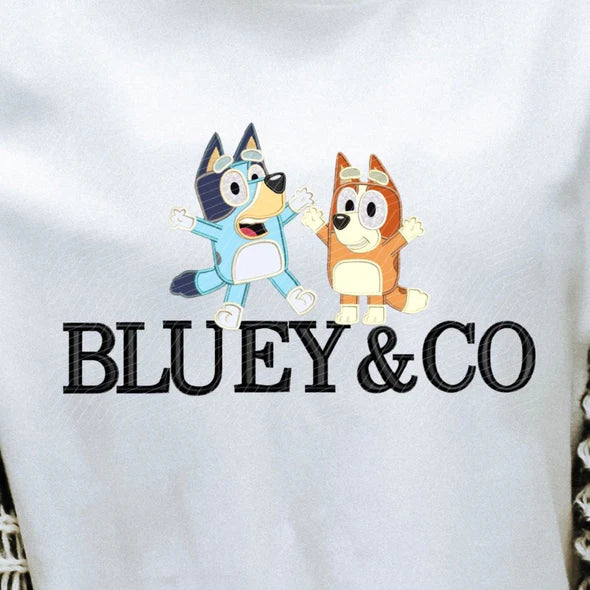 Bluey and Co Faux Embroidery