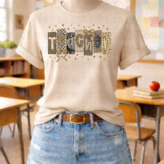 Boho Browns Preppy Coquette Teacher in Frames