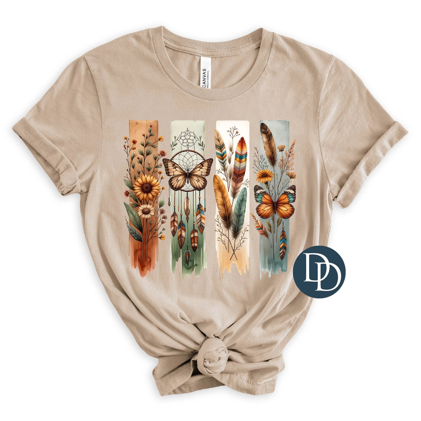 Boho Butterfly Feather Dreams Brushstrokes