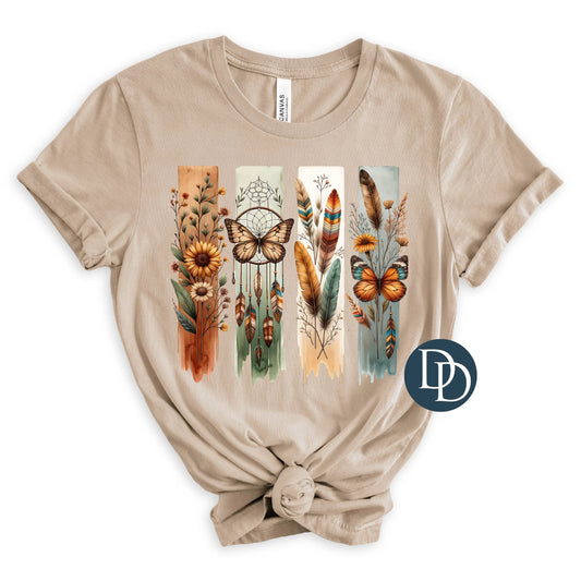 Boho Butterfly Feather Dreams Brushstrokes