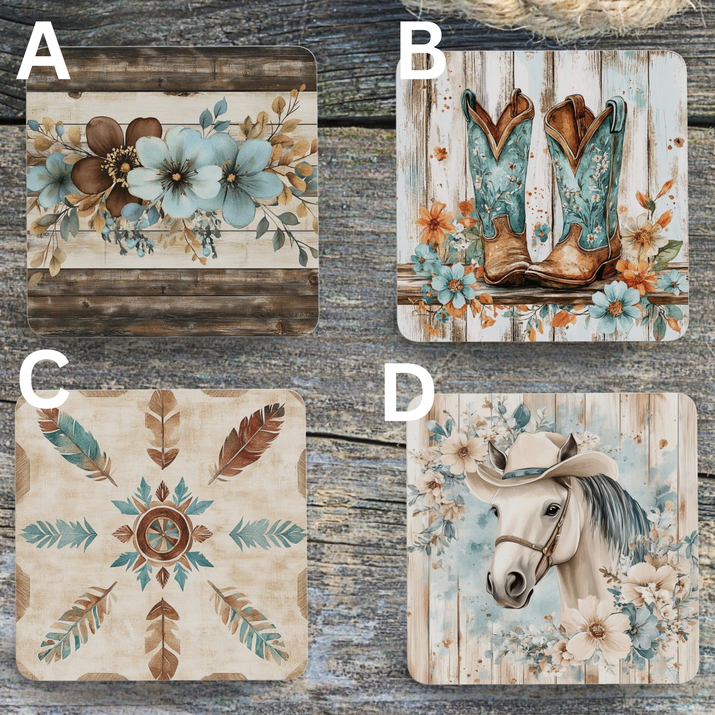 Boho Western Coaster Set 1